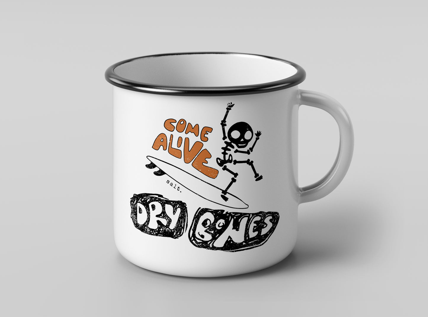 dry bones - enamel mug