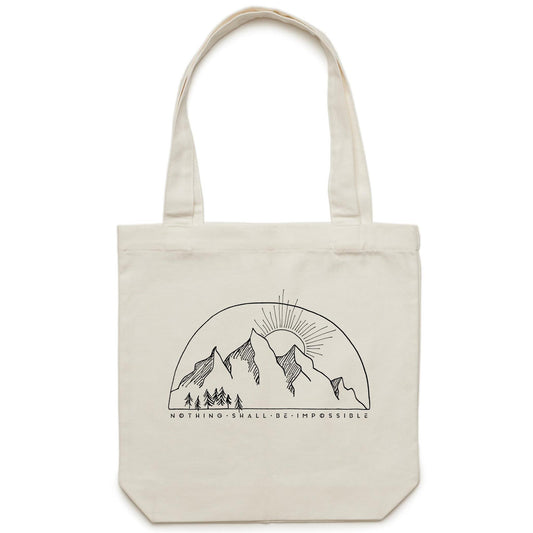 move mountains - canvas tote bag